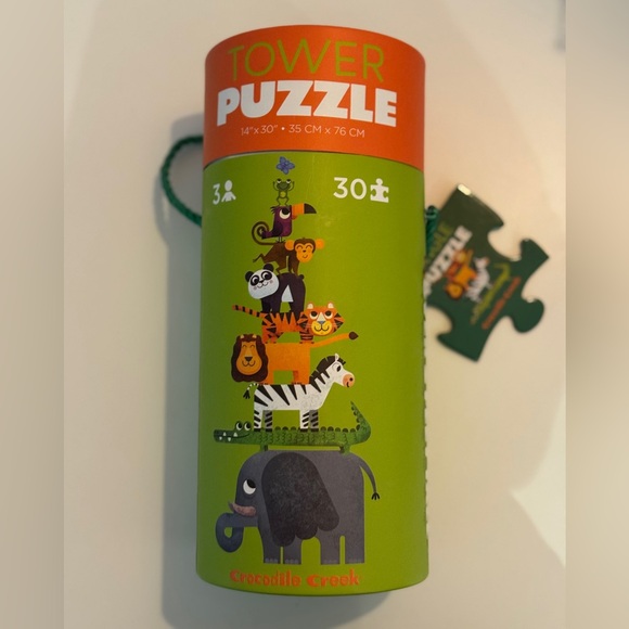 Crocodile Creek | Animal Tower Puzzle - Green - Picture 1 of 3